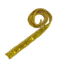 نوار یراق مدل 2 رج پولک زر طول 2 متری