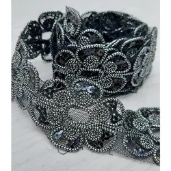 نوار یراق مدل 6 پر پولک طول 1 متر