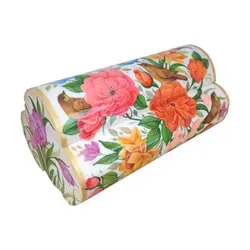 جعبه جواهرات استخوانی طرح گل و مرغ