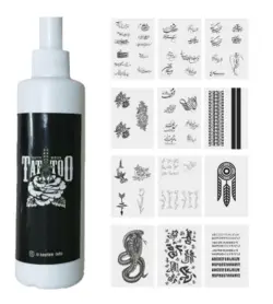 تتو موقت | طرح های خوشنویسی و فانتزی به همراه اسپری تتو موقت