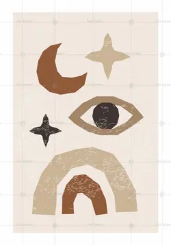 تابلو عکس انتزاعی اجرام آسمان