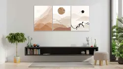 تابلو عکس مینیمال سه تکه طلوع خورشید