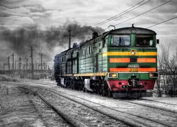 تابلو عکس فانتزی قطار