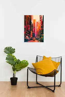تابلو عکس نقاشی شهر مدرن