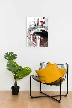 تابو عکس نقاشی فانتزی بوسه روی پل