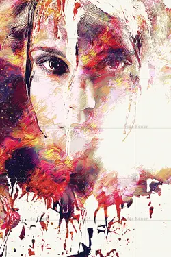 تابلو عکس نقاشی چهره زن