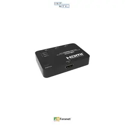 سوئيچ 3 پورت 2.0 HDMI با ریموت کنترل فرانت Faranet مدل FN-S231