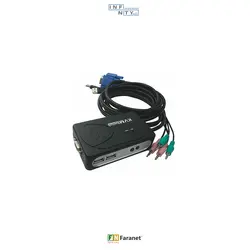 KVM سوئيچ 2 پورت 2.0 USB همراه کابل فرانت Faranet مدل FN-K2US