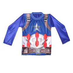 لباس عضلانی کاپیتان آمریکا سایز 4 تا 8 سال