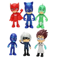 فیگور شخصیت شب نقاب pj masks مجموعه 6 عددی - عروسک پولیشی | فروش اسباب بازی
