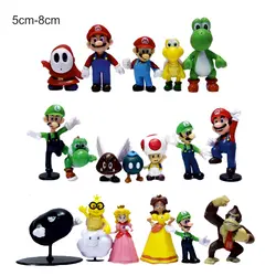 فیگور شخصیت کارتونی ماریو قارچ خور 18 عددی - عروسک پولیشی | فروش اسباب بازی