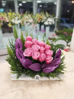 سبد رز و آنتوریوم