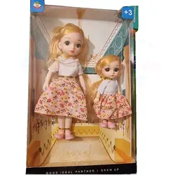 عروسک چشم تیله ای دو تایی zr-079w - اسباب بازی جاپاتوی