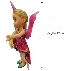عروسک مدل بال فرشته طرح یونیکورن ارتفاع 34 سانتی‌متر - اسباب بازی جاپاتوی