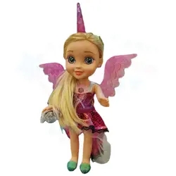 عروسک مدل بال فرشته طرح یونیکورن ارتفاع 34 سانتی‌متر - اسباب بازی جاپاتوی