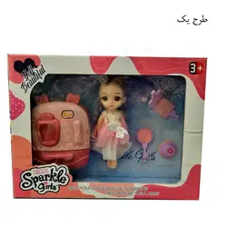 عروسک مفصلی چشم تیله ای با وسایل - اسباب بازی جاپاتوی