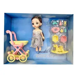 عروسک مفصلی چشم تیله ای با وسایل - اسباب بازی جاپاتوی