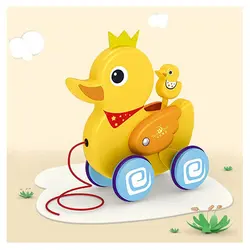 اسباب بازی نخ کش چرخدار جوجه اردک - اسباب بازی جاپاتوی