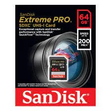 کارت حافظه اس دی 64 گیگابایت SanDisk Extreme Pro U3 200MB 4K UHD