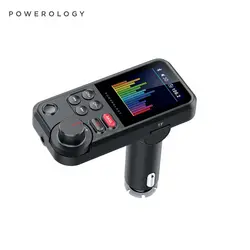 شارژر فندکی و پخش کننده بلوتوث پاورولوژی Powerology FM Transmitter Pro PCCSR003 توان 18 وات