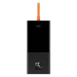 پاوربانک 20000 فست شارژ بیسوس Baseus Elf Digital Display PPJL000001 توان 65 وات با کابل متصل تایپ سی (ارسال ۲ ساعته شهر تهران ، از10صبح تا ۱۰ شب)