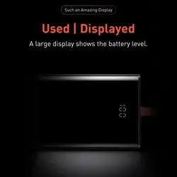 پاوربانک 20000 فست شارژ بیسوس Baseus Elf Digital Display PPJL000001 توان 65 وات با کابل متصل تایپ سی (ارسال ۲ ساعته شهر تهران ، از10صبح تا ۱۰ شب)