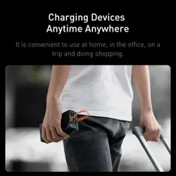 پاوربانک 20000 فست شارژ بیسوس Baseus Elf Digital Display PPJL000001 توان 65 وات با کابل متصل تایپ سی (ارسال ۲ ساعته شهر تهران ، از10صبح تا ۱۰ شب)