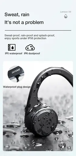 هندزفری بلوتوث القایی لنوو Lenovo X4 Bone Conduction IP56