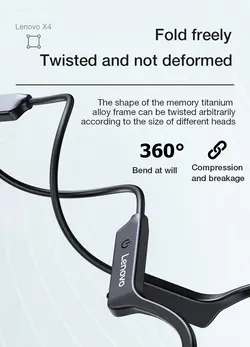 هندزفری بلوتوث القایی لنوو Lenovo X4 Bone Conduction IP56