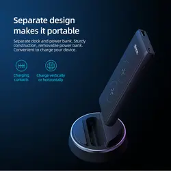 پاوربانک وایرلس و داک شارژ نیلکین Nillkin PowerMount NKA08 PD Wireless Power Bank Dock توان 10 وات