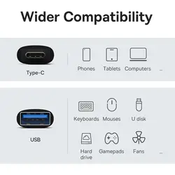 تبدیل OTG تایپ سی به USB 3.1 بیسوس Baseus Ingenuity Mini OTG Adaptor Type C to USB-A 3.1 ZJJQ000001