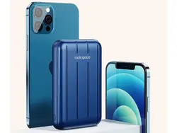 پاوربانک وایرلس 10000 راک اسپیس Rock Space T113 Magnetic Wireless Charger PD Power Bank توان 15 وات
