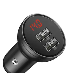 شارژر فندکی بیسوس Baseus Digital Display Car Charger CCBX-0G توان 24 وات