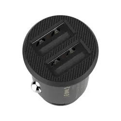 شارژر فندکی اتومبیل 2 پورت بیسوس Baseus Grain Car Charger CCALL-ML01ارسال فوری تهران 2ساعته حتی روزهای تعطیل ساعت9صبح تا10شب بسیار کوچک