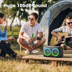 اسپیکر بلوتوث دبلیو کینگ W-King T9 Wireless Speaker توان 80 وات رم و فلش خور با یک عدد میکروفون