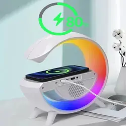 اسپیکر و شارژر وایرلس و چراغ خواب Bluetooth LED Wireless Charging Speaker BT-3401