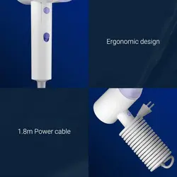 سشوار شیائومی Xiaomi ShowSee A4-W Electric Anion Hair Dryer توان 1800 وات (ارسال فوری تهران زیر ۲ ساعت بدون تعطیلی از ۸ صبح تا ۱۰ شب هم ارسال داریم)