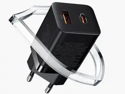 شارژر دیواری فست شارژ بیسوس Baseus Super Si Pro C+U 30W CCCJG30CE CCSUPP-E01 EU توان 30 وات