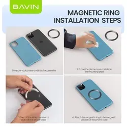 پاوربانک وایرلس 10000 مگنتی باوین Bavin PC061 Magnetic Wireless PD QC3.0 Power Bank توان 15 وات