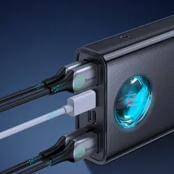پاوربانک 30000 فست شارژ بیسوس(((ارسال فوری درشهر تهران 2ساعته از10صبح  تا ۱۰ شب  Baseus Amblight QC3 PD3 Power Bank PPLG-A01 65W توان 65 وات