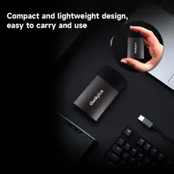 درایو SSD اکسترنال لنوو Lenovo Thinkplus US202 512GB Portable External SSD Type C ظرفیت 512 گیگابایت