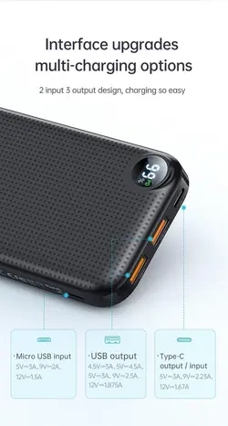 پاوربانک 10000 فست شارژ مک دودو Mcdodo MC-8471 PD Power bank with Digital Display توان 22.5 وات