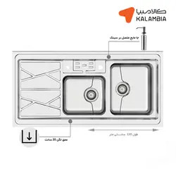 سینک میکس پلاس مدل 9041P روکار