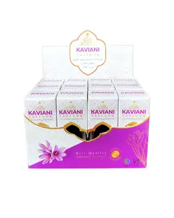 باکس 12 تایی آذین دو گرمی با زعفران نگین درجه 1