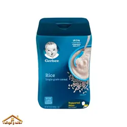 سرلاک برنج بدون شیر 454گرم +۴ گربر Gerber