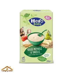 سرلاک پاکتی 8غله و سیب و موز و گلابی 200 گرمی +6 هیرو Hero