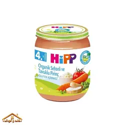 پوره سوپ ارگانیک مرغ و سبزیجات 125گرمی +۴ هیپ ترکیه Hipp