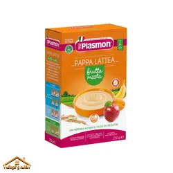 سرلاک پاکتی سیب و زردآلو و موز با شیر  250گرمی +6 پلاسمون Plasmon