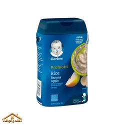سرلاک برنج و سیب و موز بدون شیر 227گرم +6 گربر Gerber