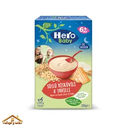 سرلاک پاکتی شب بیسکوییت و 8غله 200 گرمی +6 هیرو Hero